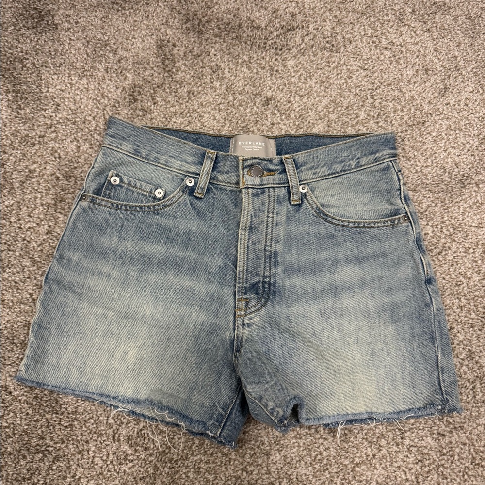 Everlane Relaxed ’90s Denim Shorts | Size 23 | High Rise Button Fly